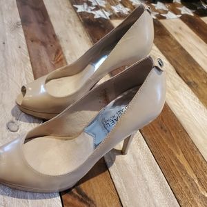 Michael Kors cream/ tan stiletto, high heels,